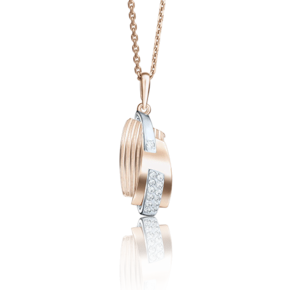 Подвеска из красного золота с фианитами