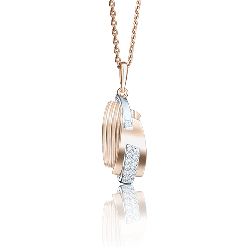 Подвеска из красного золота с фианитами 03-2764-00-401-1110-65