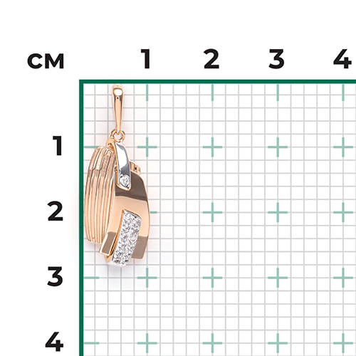 Подвеска из красного золота с фианитами 03-2764-00-401-1110-65