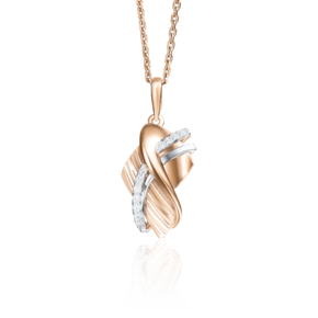 Подвеска из красного золота с фианитами 03-2765-00-401-1110-65