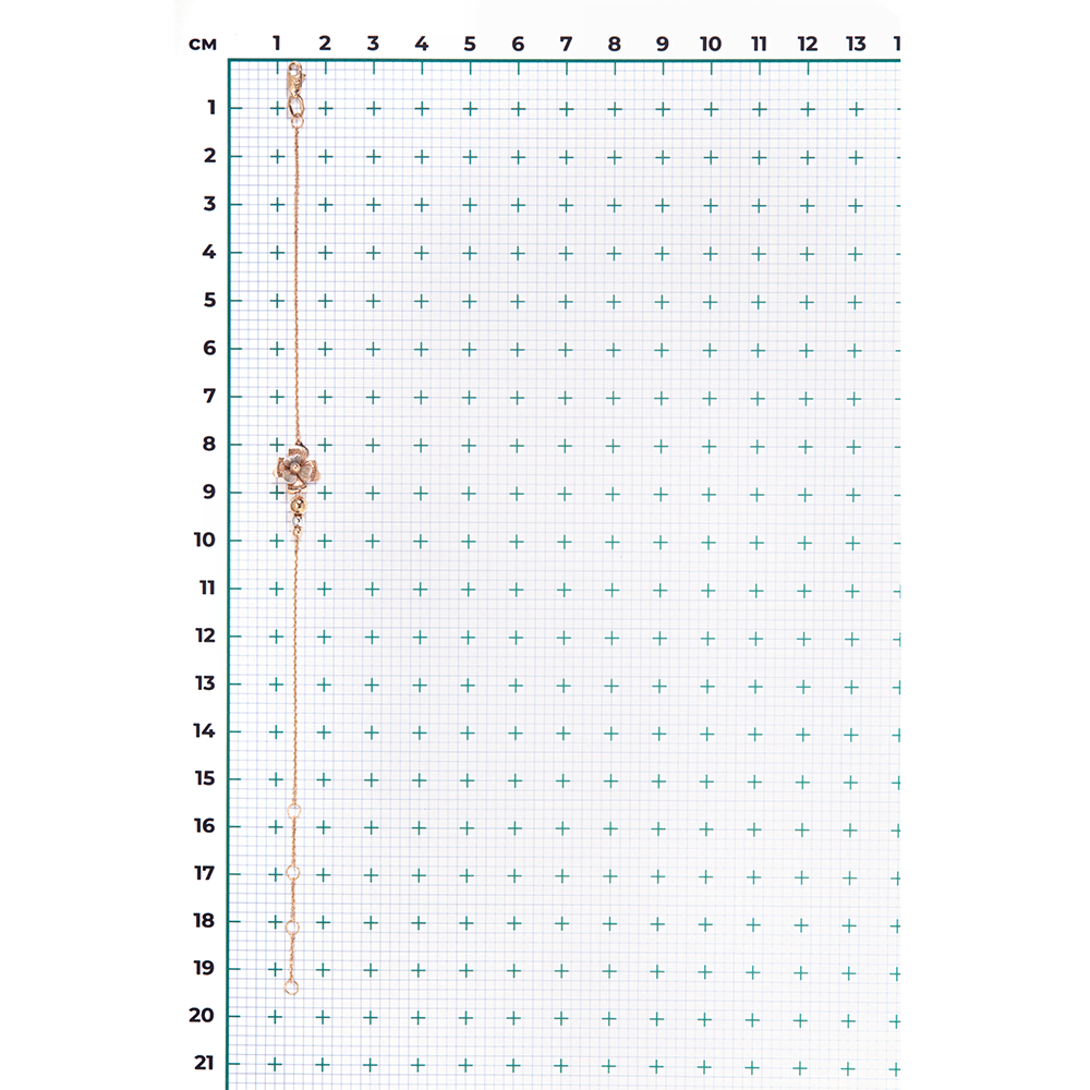 Браслет «Цветок» из комбинированного золота 05-0576-00-000-1111-65