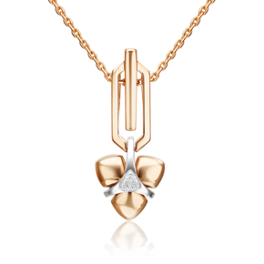 Подвеска из комбинированного золота с бриллиантами 03-3357-00-101-1111