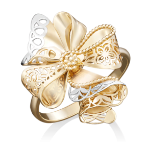 Кольцо «Бант» из лимонного золота 01-5041-00-000-1130-48