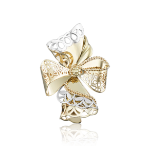 Брошь «Бант» из лимонного золота 04-0173-00-000-1130-48