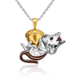 Подвеска «Бурундук» из серебра с эмалью 03-3417-00-000-0200