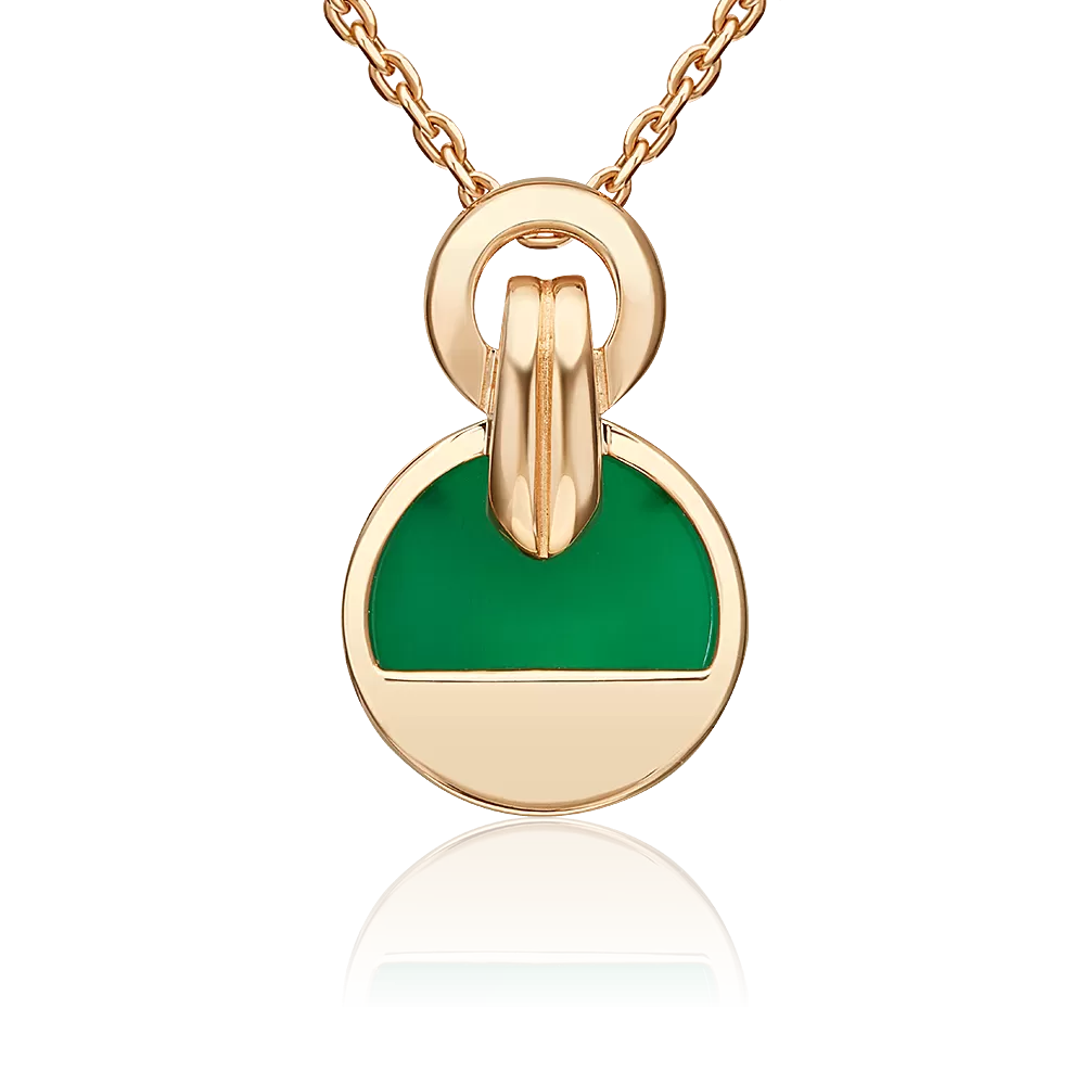 Подвеска из красного золота с агатом 03-3602-00-749-1110