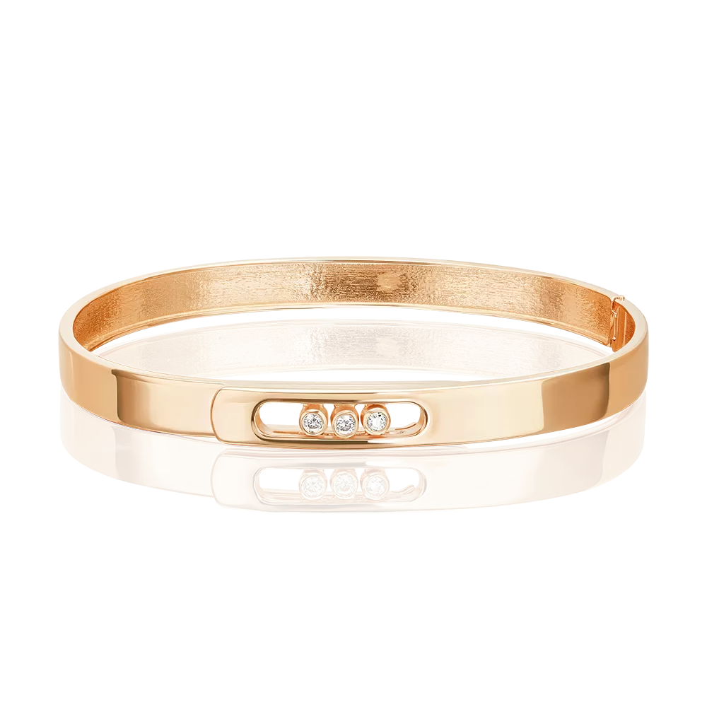 Браслет жесткий из красного золота с бриллиантами 05-0852-00-101-1110