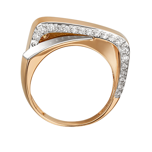 Кольцо из комбинированного золота с фианитами 01-5421-00-401-1140-48