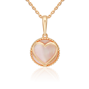 Подвеска «Первая любовь» из красного золота с перламутром 03-3601-00-745-1110