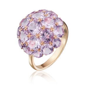 Кольцо из красного золота с аметистами 01-4377-00-203-1110-46