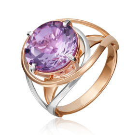 Кольцо из красного золота с аметистом 01-5203-00-203-1110-46