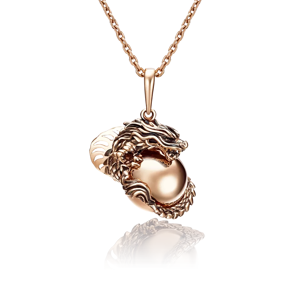 Подвеска «Дракон» из красного золота 03-2852-00-000-1110-48