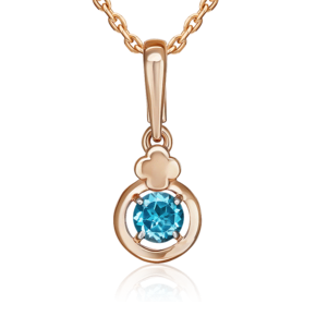 Подвеска из красного золота с топазом 03-3572-01-201-1110