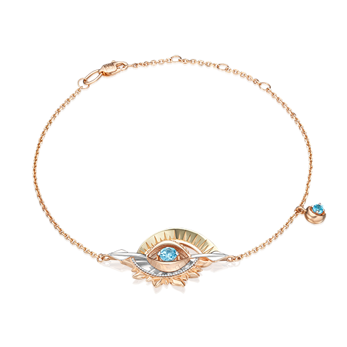 Браслет «Два солнца» из комбинированного золота с топазами 05-0681-00-201-1140-75