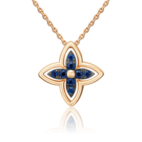 Подвеска-бегунок из красного золота с сапфирами 03-3633-00-102-1110