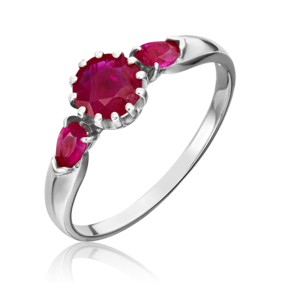 Кольцо из белого золота с рубинами 01-1146-00-104-1120-30