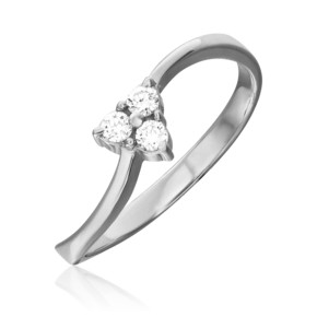 Кольцо из белого золота с бриллиантами 01-0524-00-101-1120-30