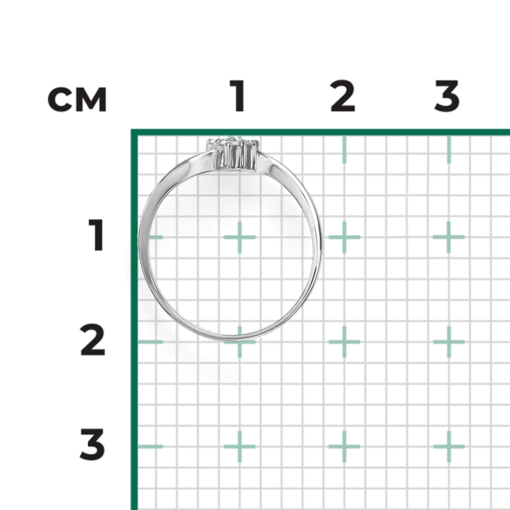 Кольцо из белого золота с бриллиантами 01-0524-00-101-1120-30