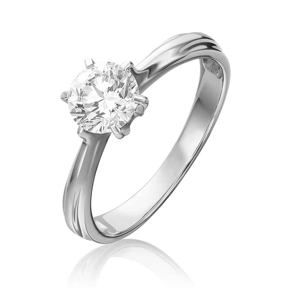 Кольцо из белого золота с бриллиантом 01-0530-00-101-1120-30