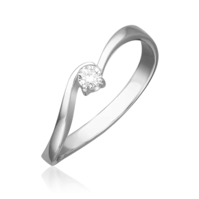 Кольцо из белого золота с бриллиантом 01-0534-00-101-1120-30