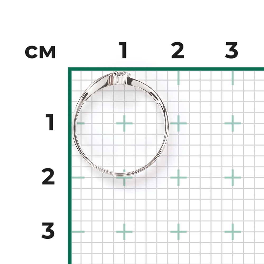 Кольцо из белого золота с бриллиантом 01-0534-00-101-1120-30