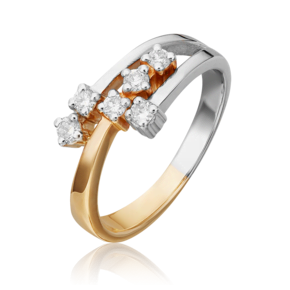 Кольцо из комбинированного золота с бриллиантами 01-0535-00-101-1111-30