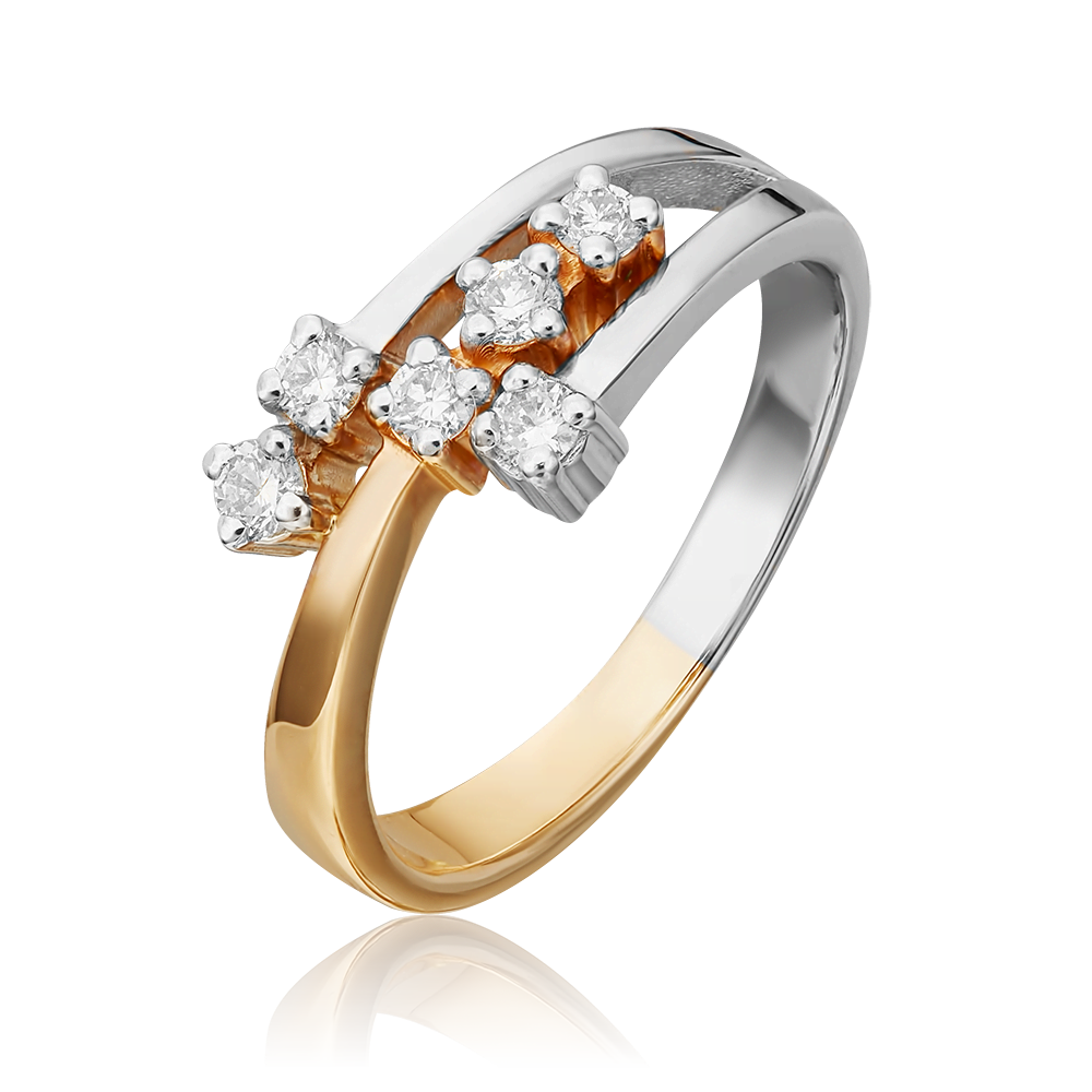 Кольцо из комбинированного золота с бриллиантами 01-0535-00-101-1111-30