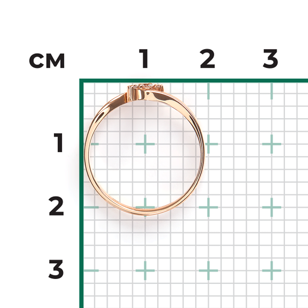 Кольцо из красного золота с бриллиантами 01-0541-00-101-1110-30