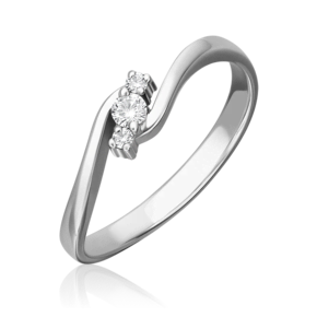 Кольцо из белого золота с бриллиантами 01-0542-00-101-1120-30