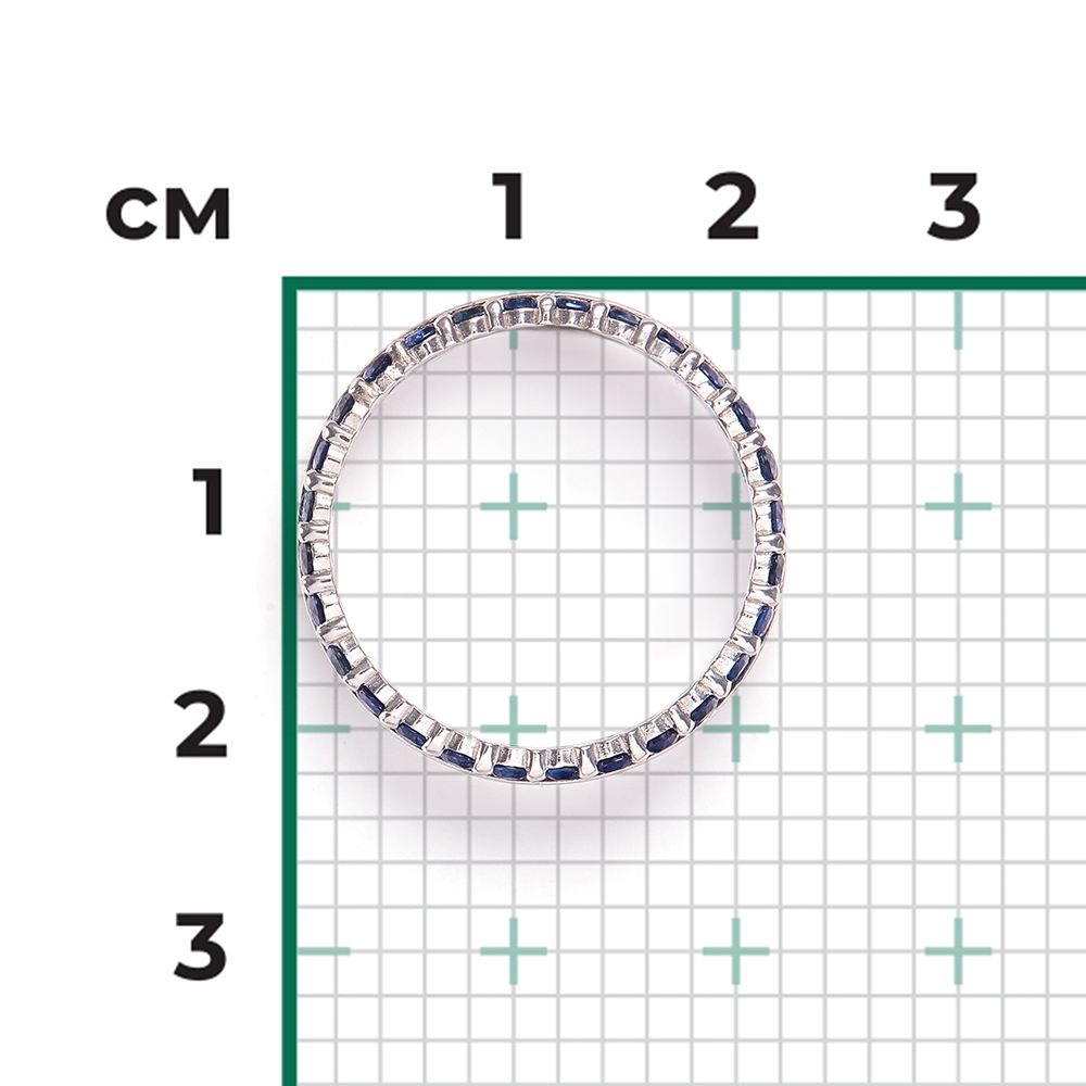 Кольцо из белого золота с сапфирами 01-1483-00-102-1120-30