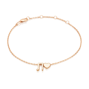 Браслет «Буква Л» из красного золота 05-0858-Л-000-1110