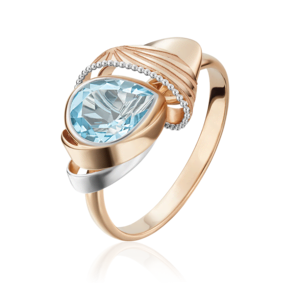 Кольцо из красного золота с топазом 01-5076-00-201-1110-57