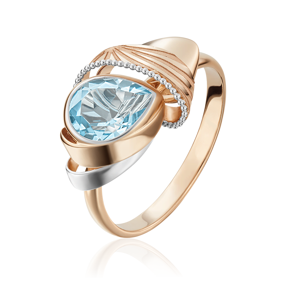 Кольцо из красного золота с топазом 01-5076-00-201-1110-57