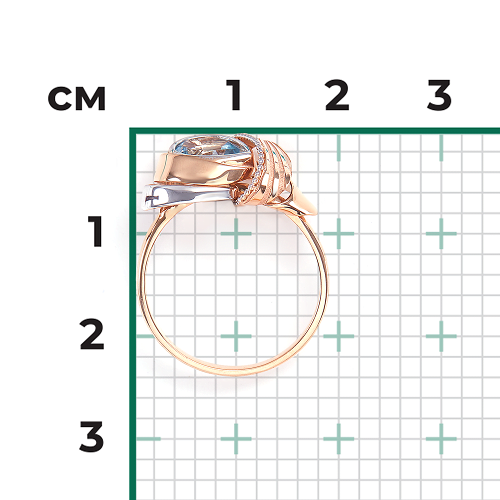 Кольцо из красного золота с топазом 01-5076-00-201-1110-57