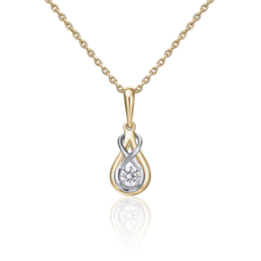 Подвеска из комбинированного золота с бриллиантом 03-3037-00-101-1121-30