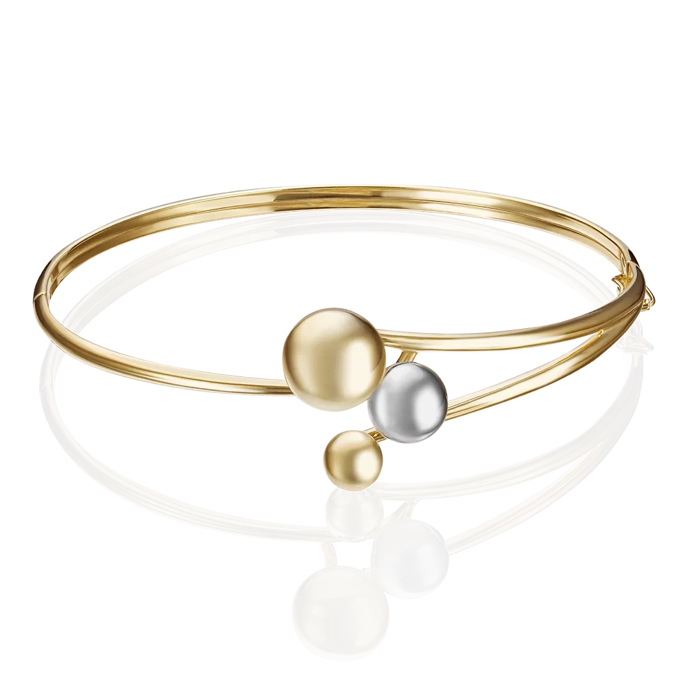 Браслет жесткий из комбинированного золота 05-0585-00-000-1121-42