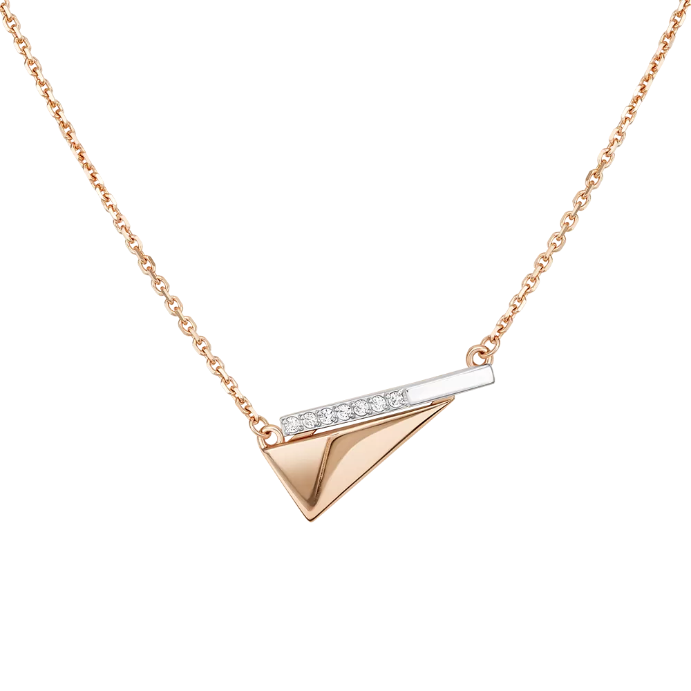 Колье из комбинированного золота с фианитами 07-0261-00-401-1111