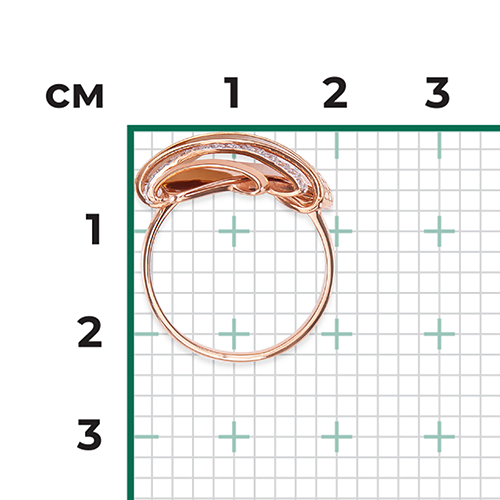 Кольцо из комбинированного золота с фианитами 01-5025-00-401-1113-59