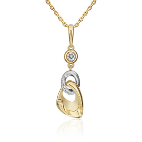 Подвеска «Настроение» из комбинированного золота с натуральными топазами white 03-3294-00-201-1121