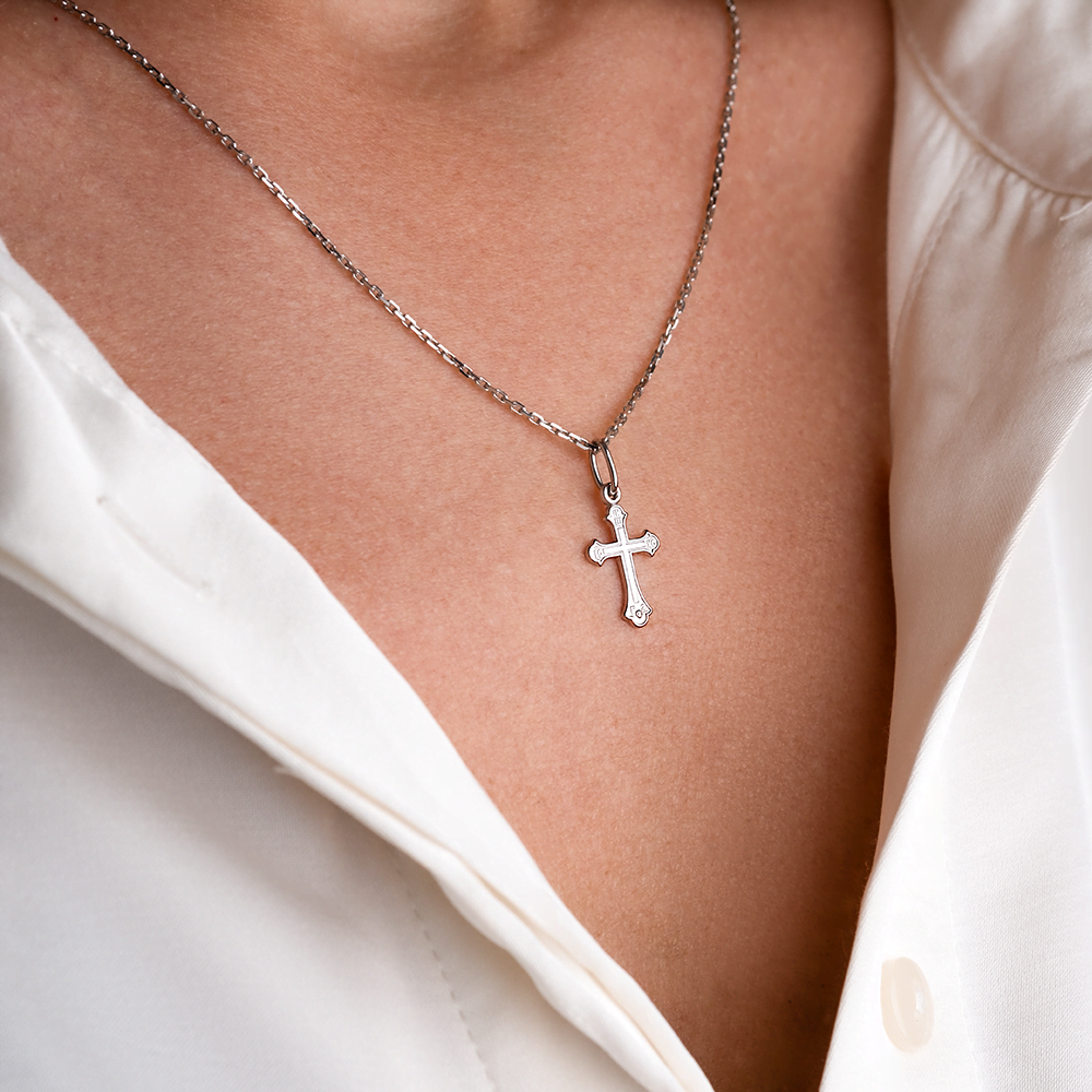 Православный крест из серебра 03-1728-00-000-0200