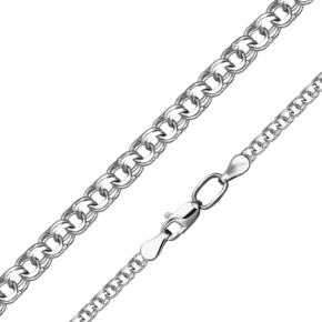 Цепь из белого золота с алмазной гранью (плетение «Бисмарк») 21-2711-050-1120-19