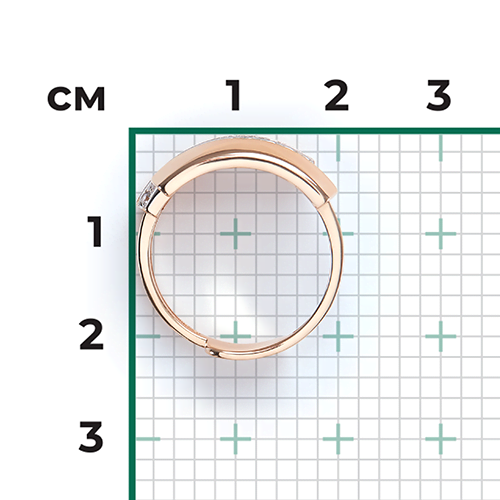 Кольцо из красного золота с фианитами 01-5667-00-401-1110
