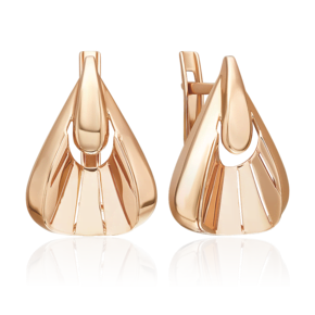 Серьги с английским замком из красного золота 02-5371-00-000-1110