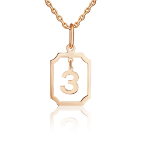 Подвеска «Буква З» из красного золота 03-3642-З-000-1110