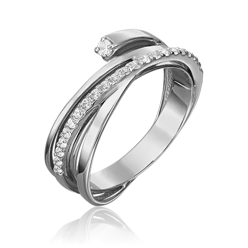Кольцо из белого золота с фианитами 01-5436-00-401-1120-23