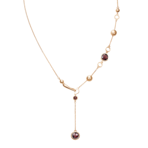 Колье из красного золота с гранатами 07-0229-00-204-1110-46