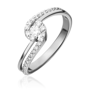 Кольцо из белого золота с бриллиантами 01-1588-00-101-1120-30