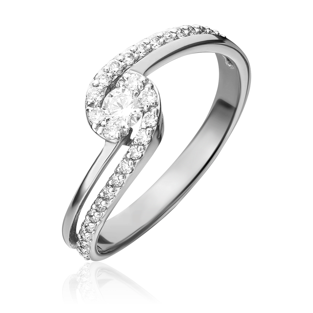 Кольцо из белого золота с бриллиантами 01-1588-00-101-1120-30