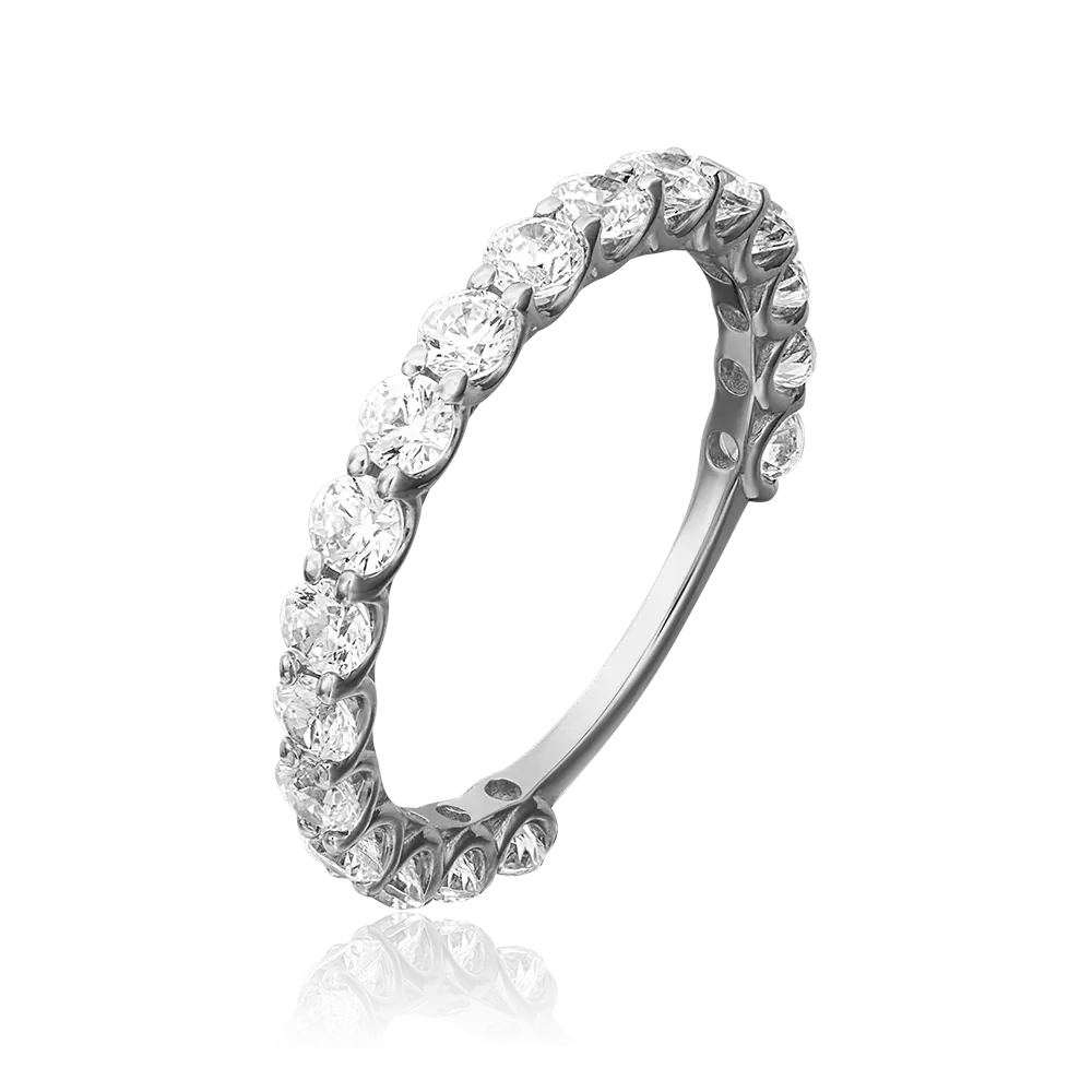 Кольцо из белого золота с фианитами 01-5317-00-401-1120