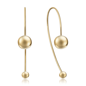 Серьги с французским замком из лимонного золота 02-4431-00-000-1130-42